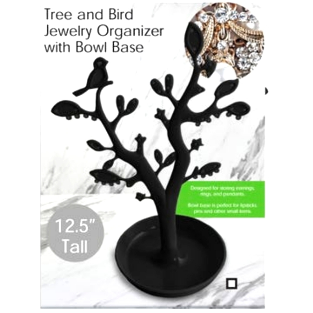 Tree and Bird Jewelry Organizer with Bowl Base.